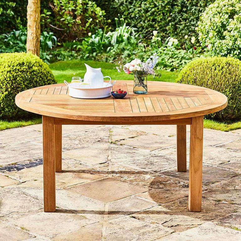 Churn Outdoor Teak Round Table - 150cm