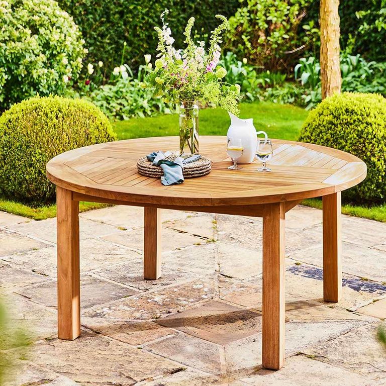 Churn Outdoor Teak Round Table - 160cm