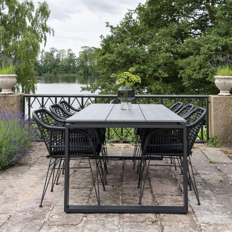 Denver Garden Dining Table - 8 Seater - Grey - 210cm