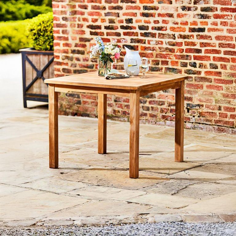 Marbrook Outdoor Teak Square Dining Table - 90 x 90cm