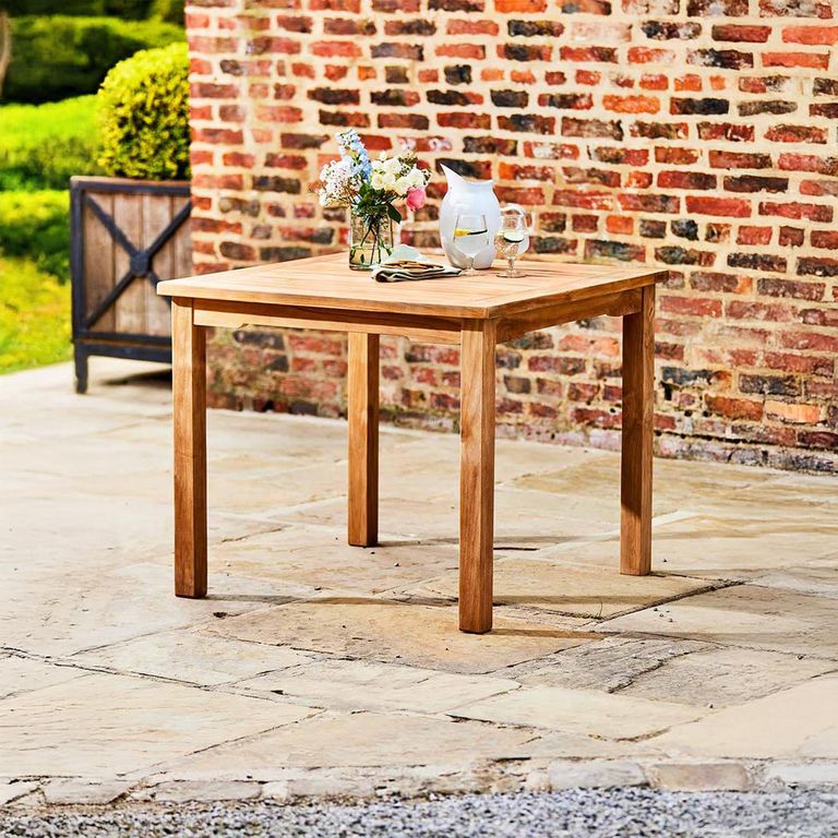 Marbrook Outdoor Teak Square Dining Table - 90 x 90cm