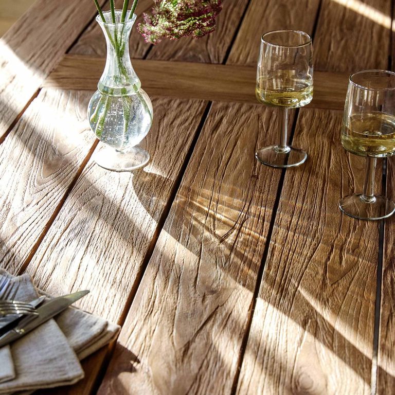 St Mawes Outdoor Refectory Table 10 Seater Reclaimed Teak Wood