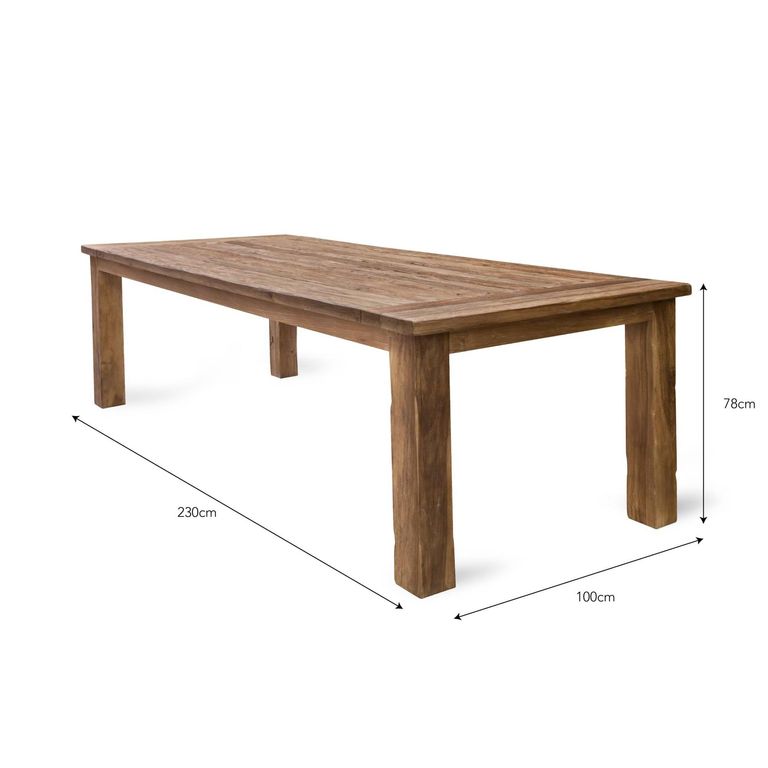 St Mawes Outdoor Table Reclaimed Teak Wood