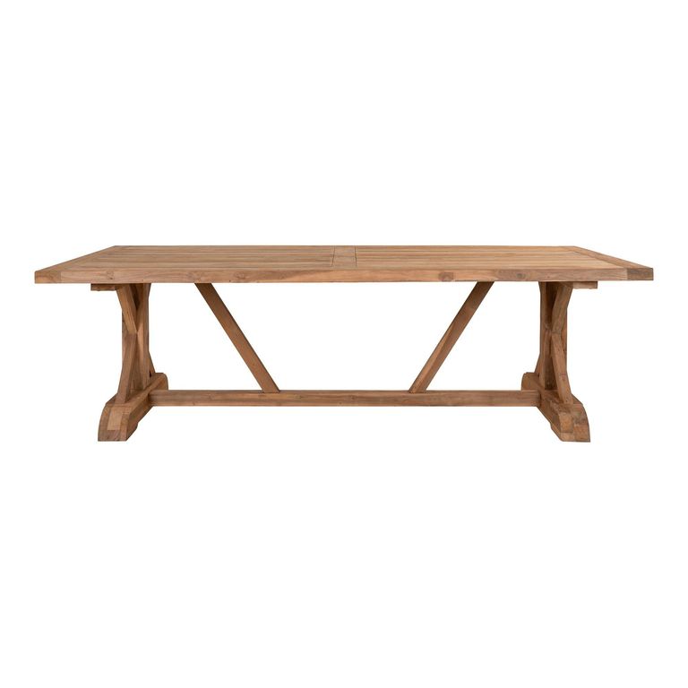 Volos Garden Dining Table - 10 Seater - Natural - Teak Wood - 240cm