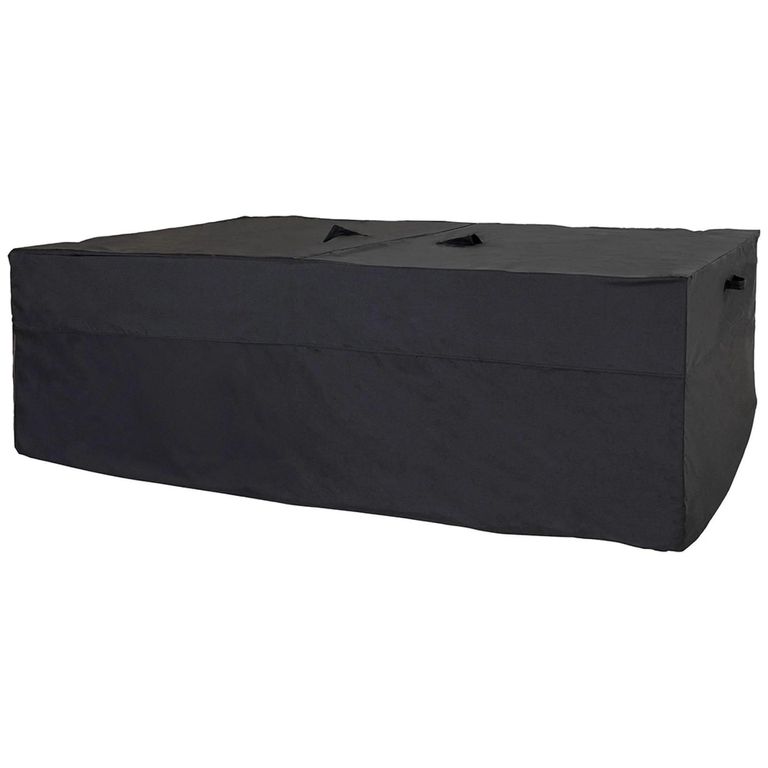 Luxury Lounge Sofa Set Cover - Black Fabric