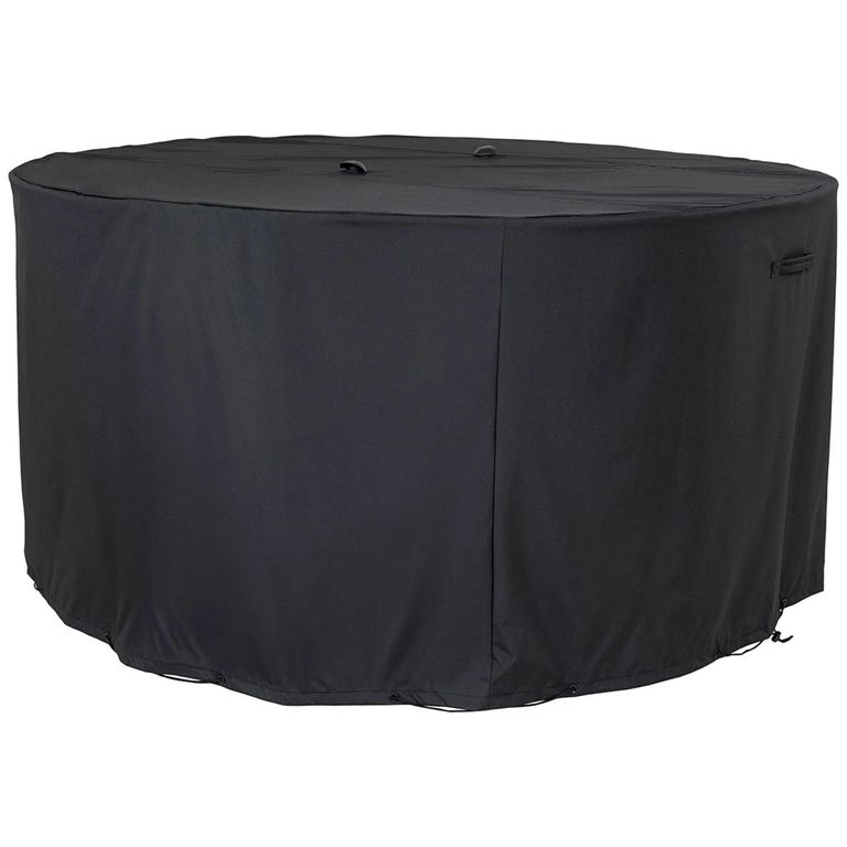 Luxury Round Dining Set Cover - Black Fabric