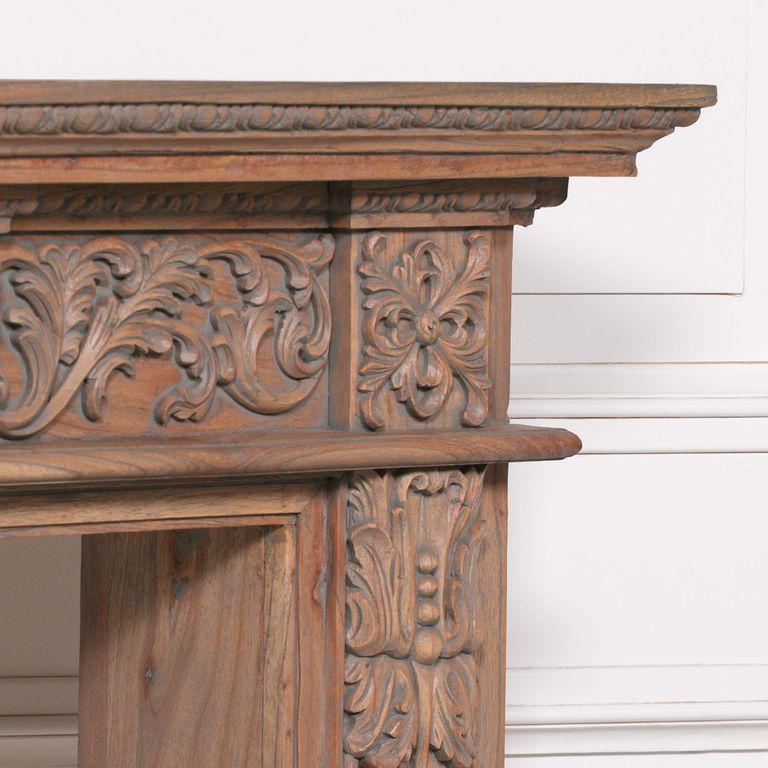 Wooden Fire Surround - Hand Carved