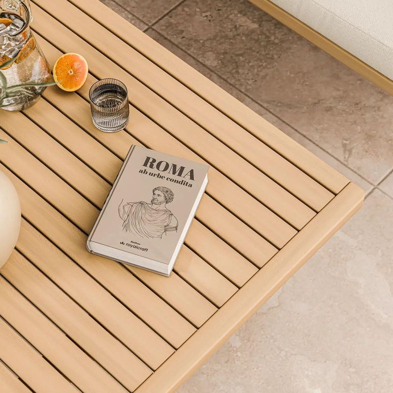 Roma Garden Corner Lounge Set - 5 Seater - Square Coffee Table