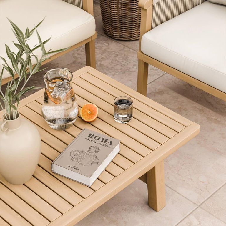 Roma Garden Lounge Set - 5 Seater - Triple Sofa with Coffee Table