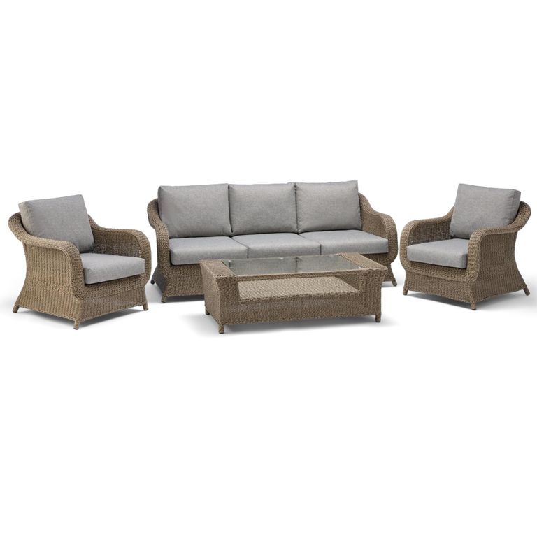 Arlington Lounge Set - 5 Seater - With Coffee Table - Luxury Rattan