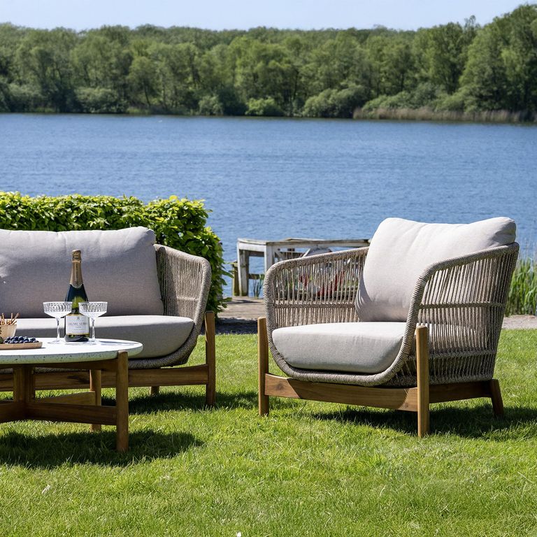 Hunterton Lounge Set - 2 Seater - Acacia Wood and Rope