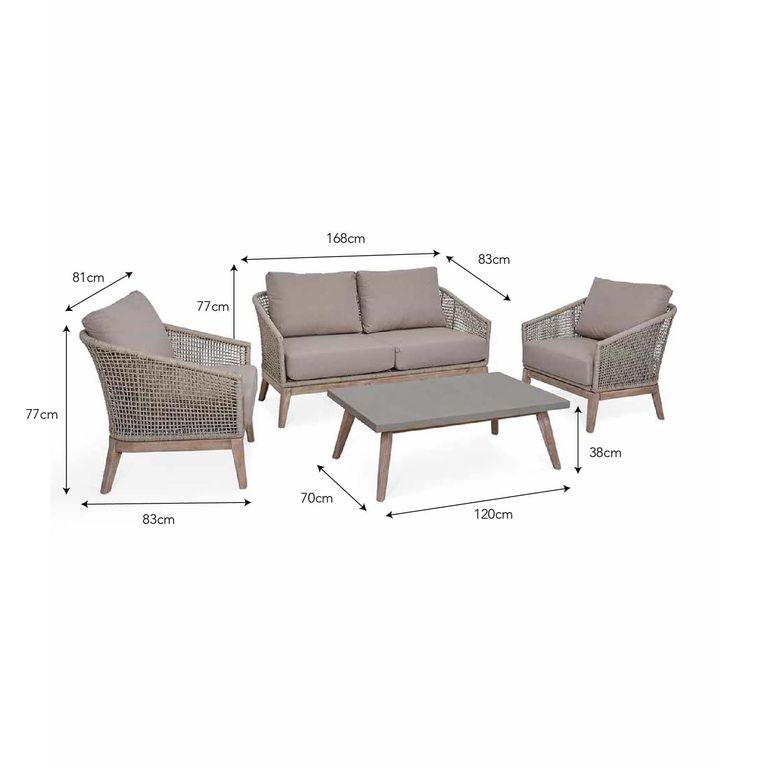 Lynton Outdoor 2 Seater Sofa Set