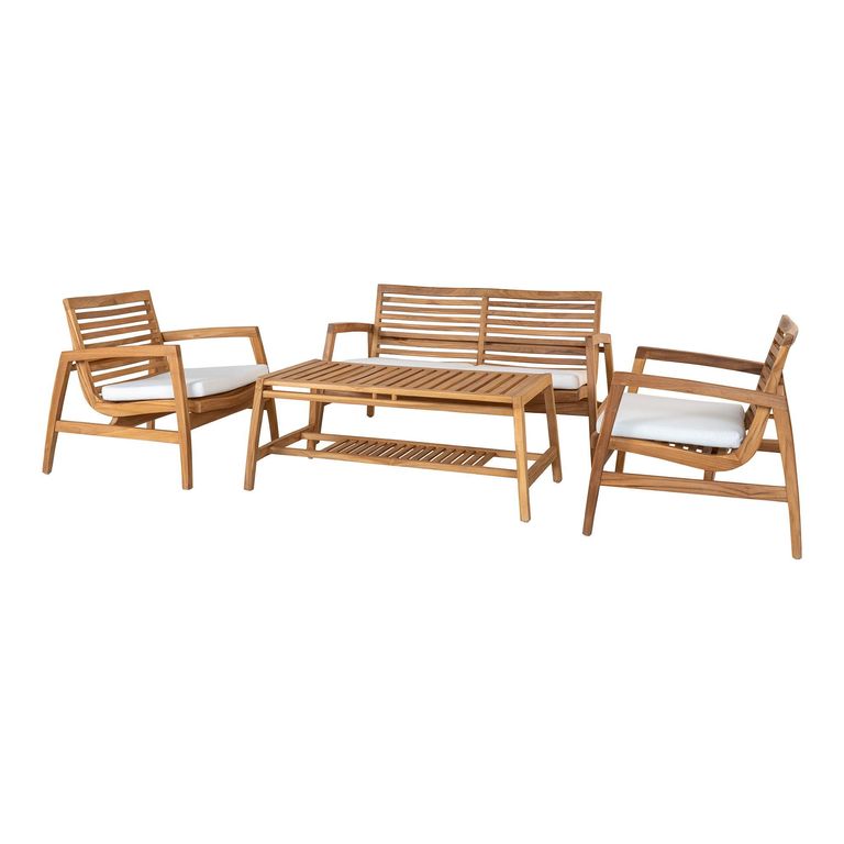 Santander Lounge Set - Natural - Teak Wood
