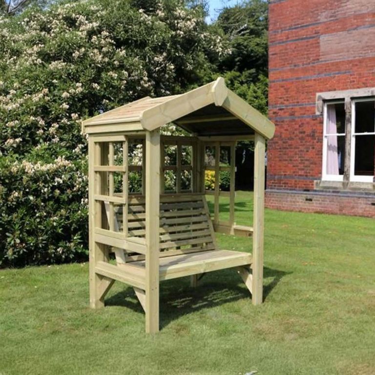 Churnet Valley Cottage Redwood 2 Seater Garden Trellis Arbour
