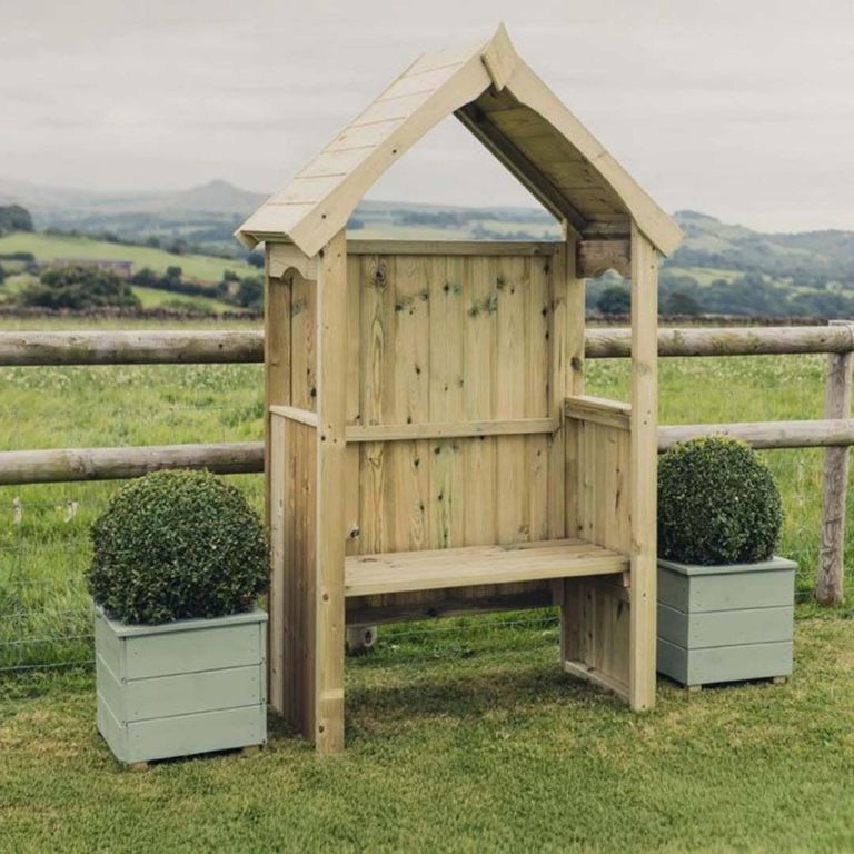 Churnet Valley Poppy Redwood 2 Seater Garden Arbour