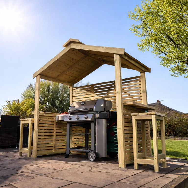 Garden Grill and Chill BBQ Hut - Timber Wood