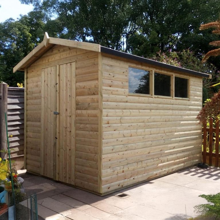 Apex Garden Shed - 2 Door - Timber Wood