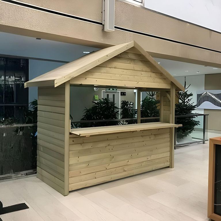 Indoor Market Chalet - Groove Roof - Timber Wood
