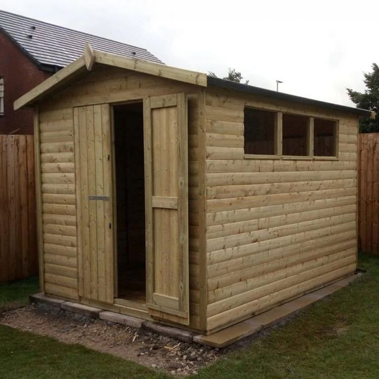 Apex Garden Shed - 2 Door - Timber Wood
