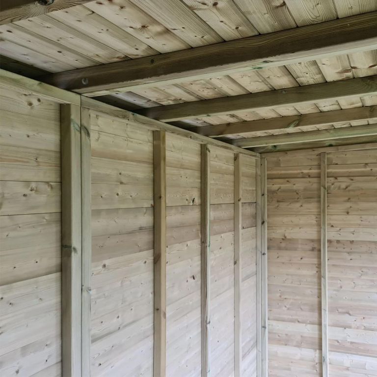 Bakewell Garden Summerhouse - 2 Door - Pent Roof - Redwood & Timber Wood
