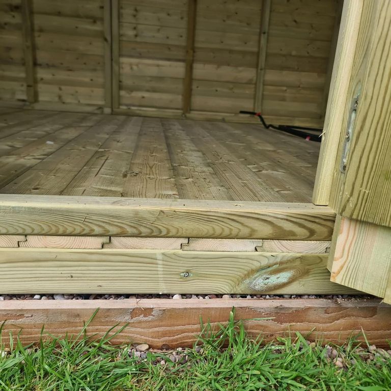 Bakewell Garden Summerhouse - 2 Door - Pent Roof - Redwood & Timber Wood