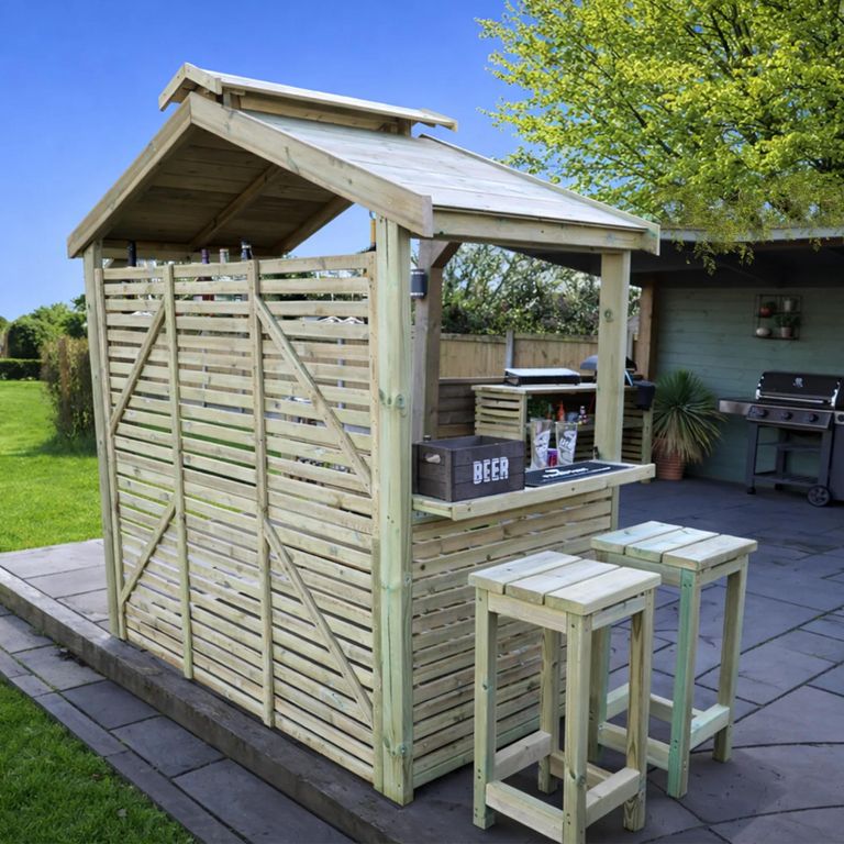 Buxton Garden Bar Set - Timber Wood