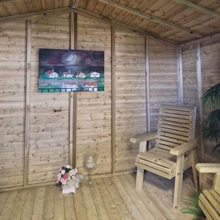 Chatsworth Garden Summerhouse - 2 Door - Apex Roof - Redwood & Timber Wood