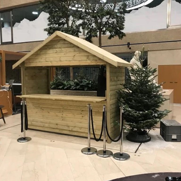 Indoor Market Chalet - Groove Roof - Timber Wood