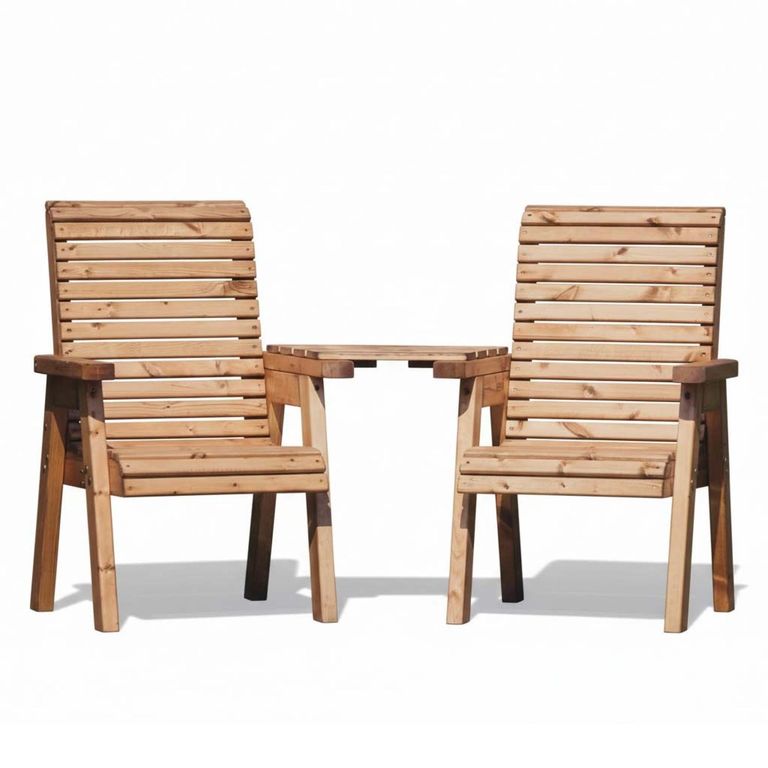 Churnet Valley 	Redwood Angled Garden Love Seat