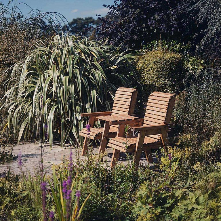 Churnet Valley Redwood Square Garden Love Seat