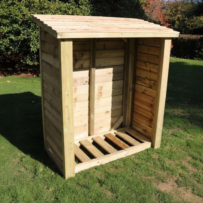 Churnet Valley Heavy Duty Timber Wood Garden Log Store 5x4