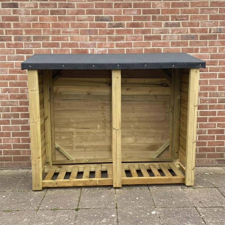 Churnet Valley Felted Redwood Garden Log Store 5x6