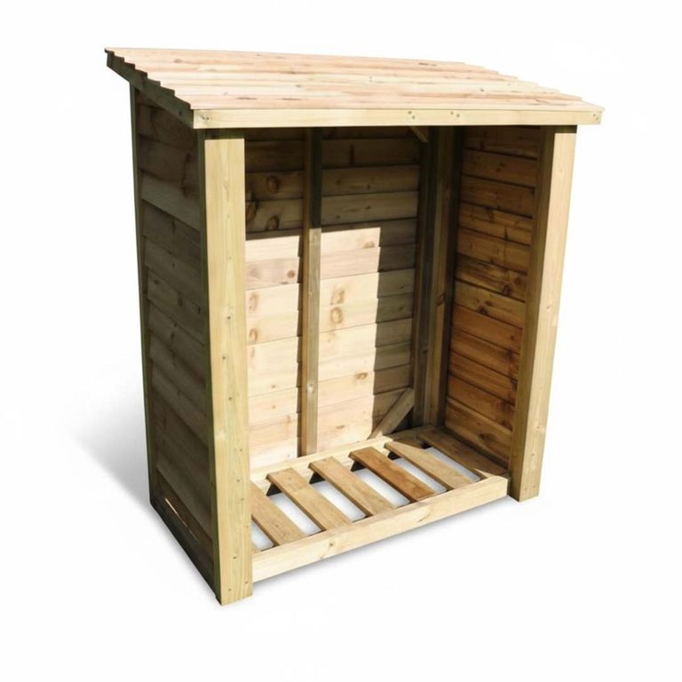 Churnet Valley Heavy Duty Timber Wood Garden Log Store 5x4
