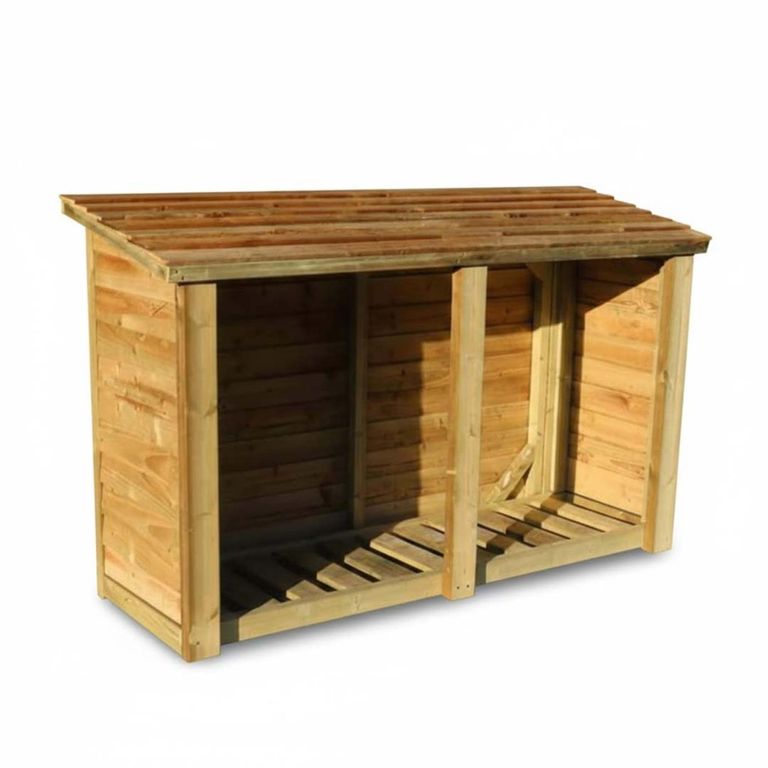 Churnet Valley Redwood Heavy Duty Garden Log Store 4x6