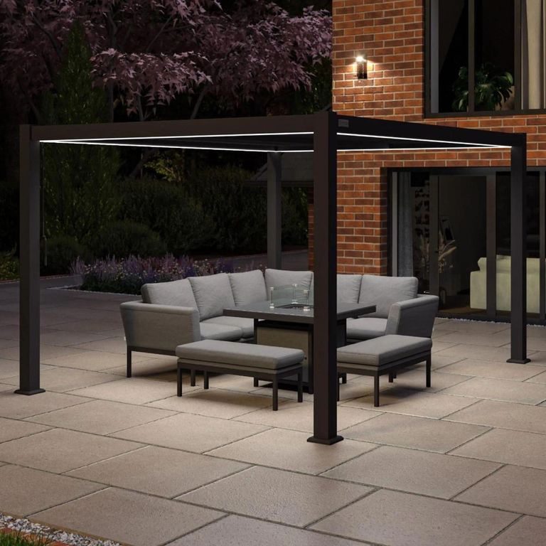 Como Outdoor Pergola - Grey Aluminium