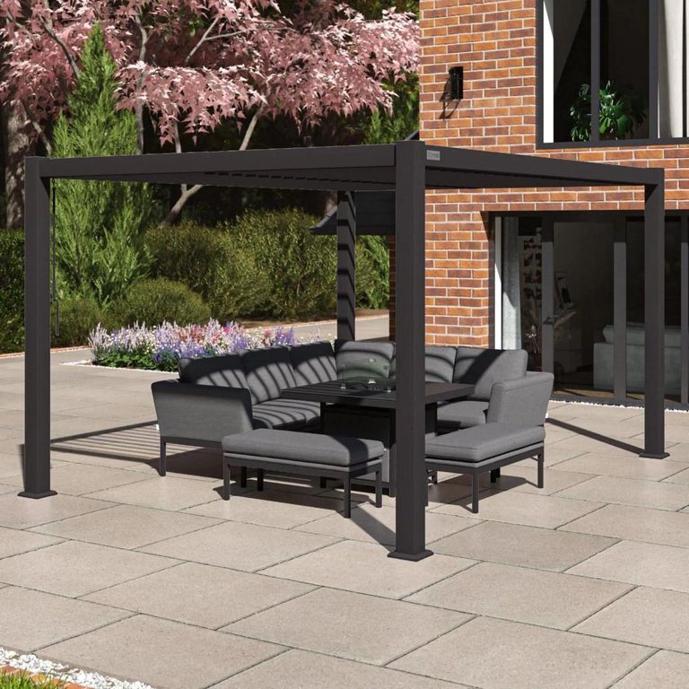 Como Outdoor Pergola - Grey Aluminium