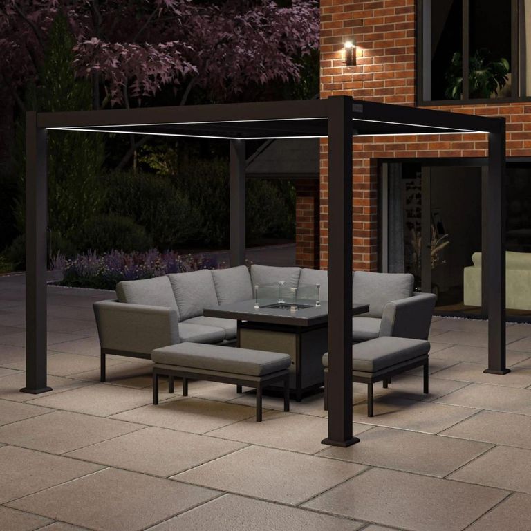 Como Outdoor Pergola - Square - 270cm - Grey Aluminium