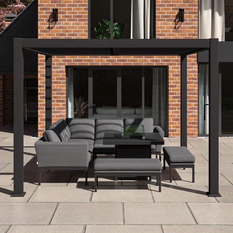 Como Outdoor Pergola - Square - 270cm - Grey Aluminium
