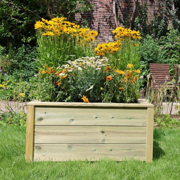 Garden Trough Planter - Timber Wood