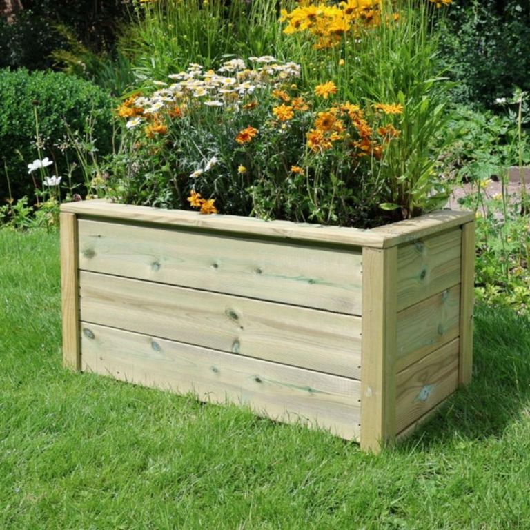 Garden Trough Planter - Timber Wood