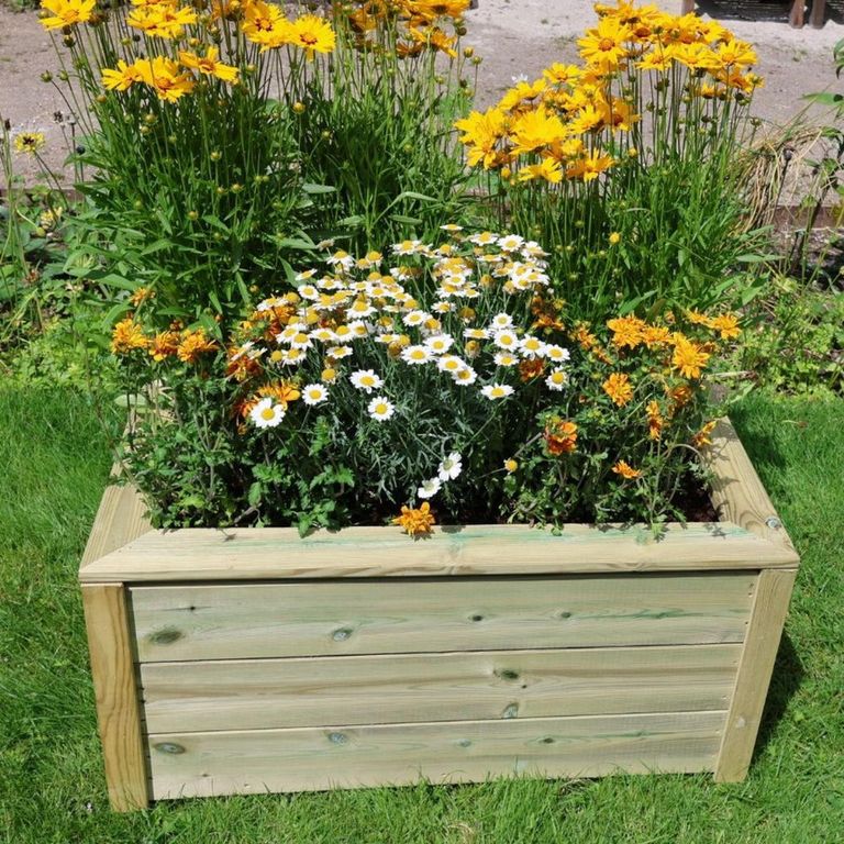 Garden Trough Planter - Timber Wood