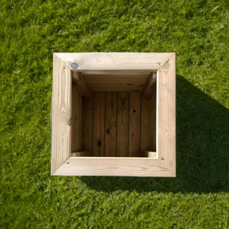 Deluxe Garden Planter - Square - Timber Wood
