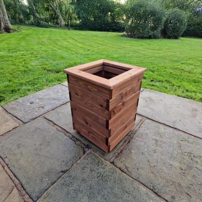 Garden Planter - Tall - Square - Redwood