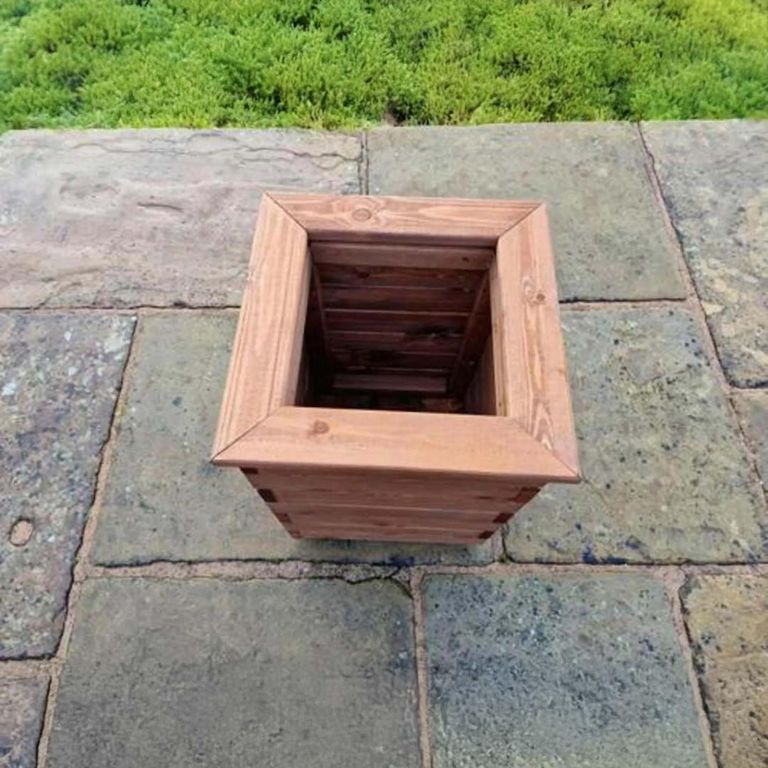 Garden Planter - Tall - Square - Redwood