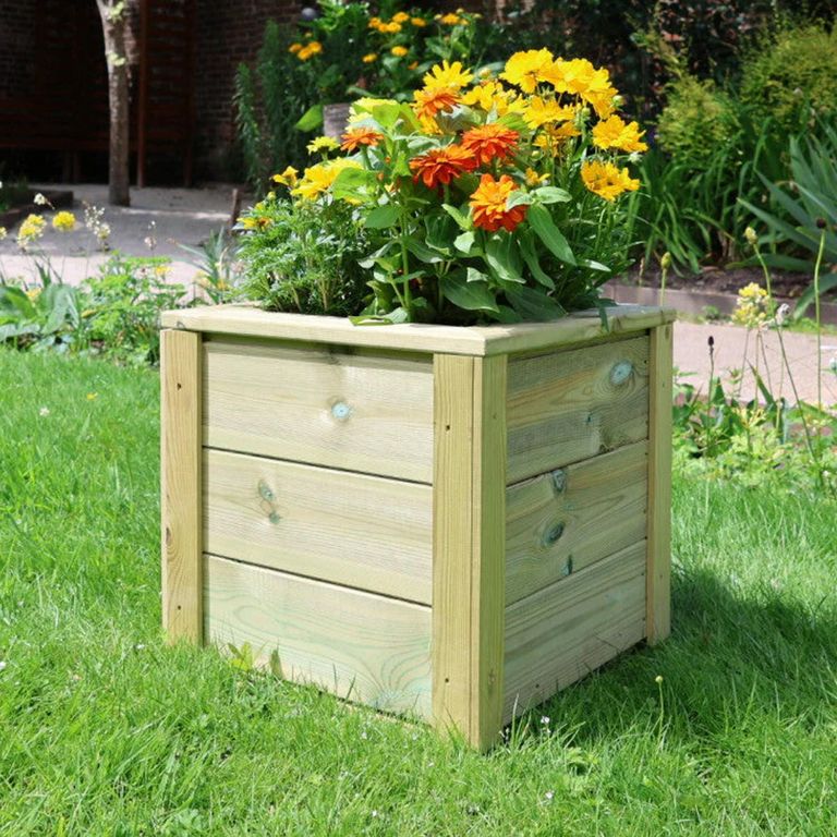 Garden Planter - Square - Timber Wood