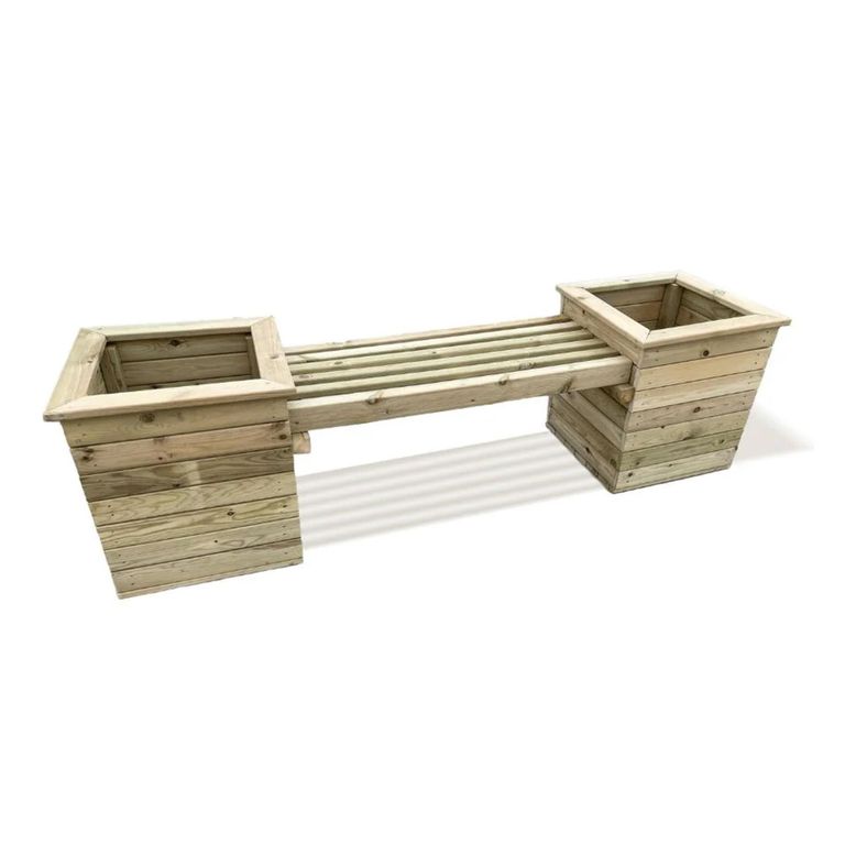 Garden Planter Bench - Timber Wood