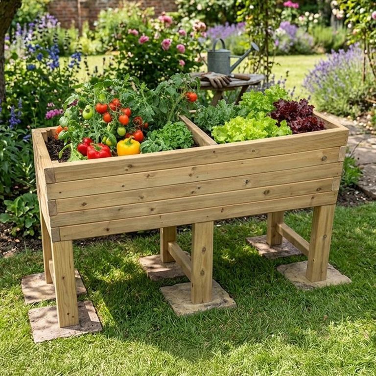 Garden Veg Trough - Raised - Super Heavy Duty - Large - Timber Wood