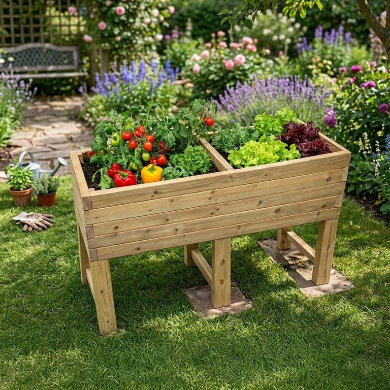 Garden Veg Trough - Raised - Super Heavy Duty - Timber Wood