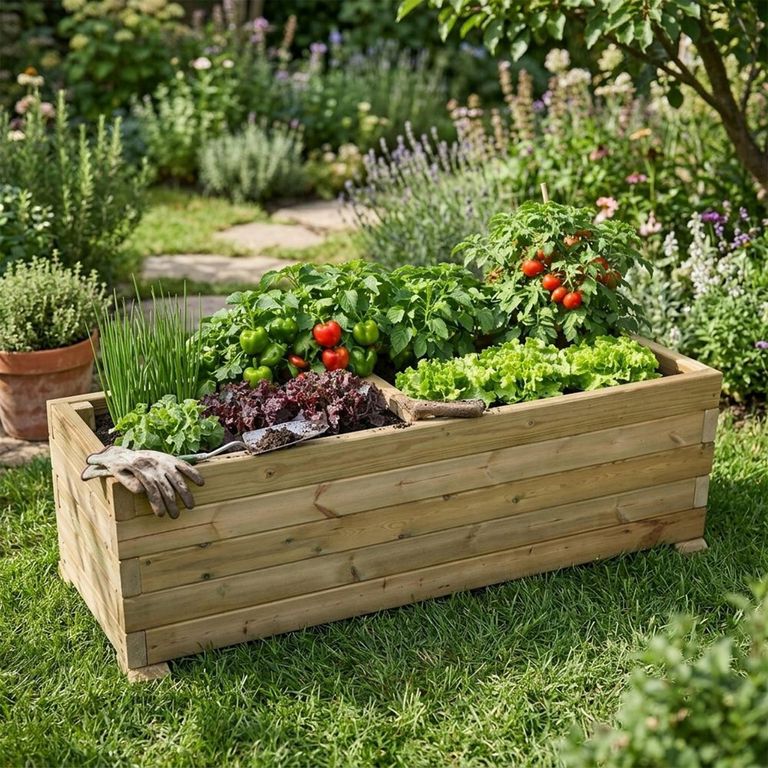 Garden Veg Trough - Super Heavy Duty - Timber Wood