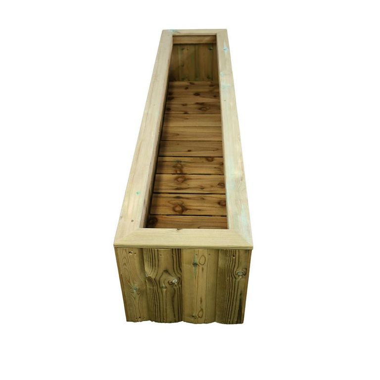 Log Lap Garden Planter Trough - Timber Wood
